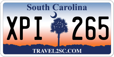 SC license plate XPI265
