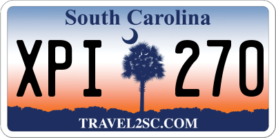 SC license plate XPI270