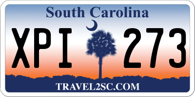 SC license plate XPI273