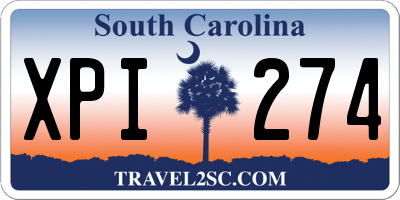 SC license plate XPI274