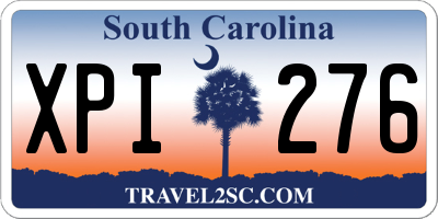 SC license plate XPI276