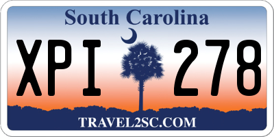 SC license plate XPI278