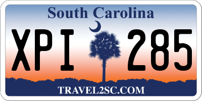 SC license plate XPI285