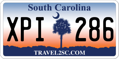 SC license plate XPI286