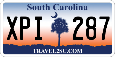 SC license plate XPI287