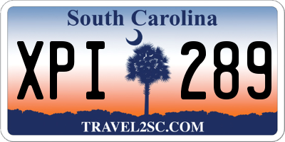 SC license plate XPI289