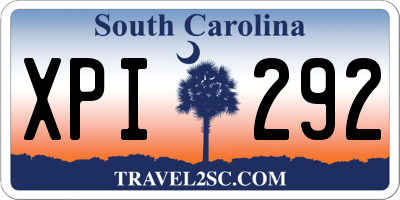 SC license plate XPI292