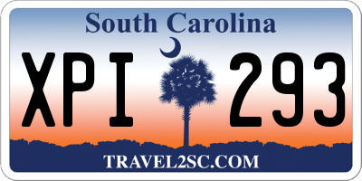 SC license plate XPI293