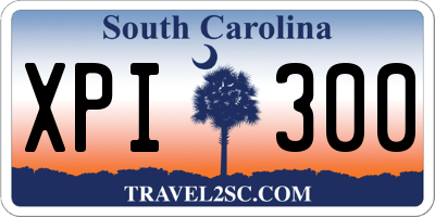 SC license plate XPI300