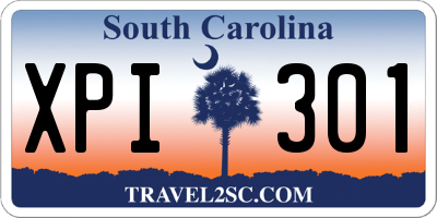 SC license plate XPI301