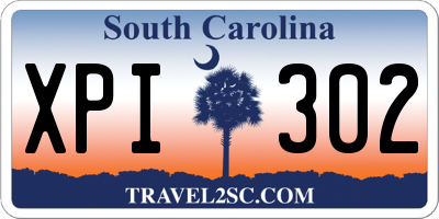 SC license plate XPI302
