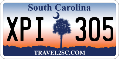SC license plate XPI305