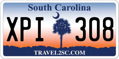 SC license plate XPI308
