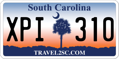 SC license plate XPI310