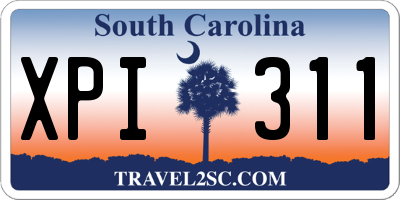 SC license plate XPI311