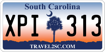 SC license plate XPI313