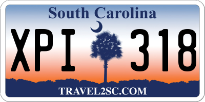 SC license plate XPI318