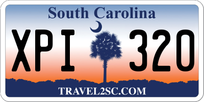 SC license plate XPI320