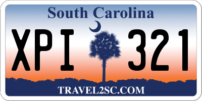 SC license plate XPI321