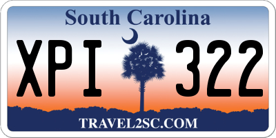 SC license plate XPI322