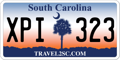 SC license plate XPI323