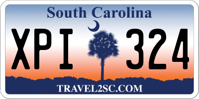 SC license plate XPI324