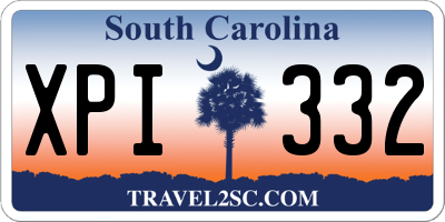 SC license plate XPI332