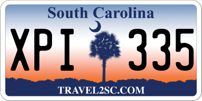 SC license plate XPI335