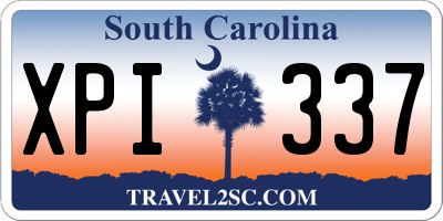 SC license plate XPI337