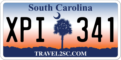 SC license plate XPI341
