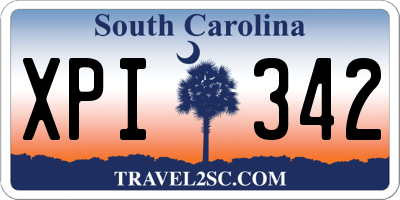 SC license plate XPI342