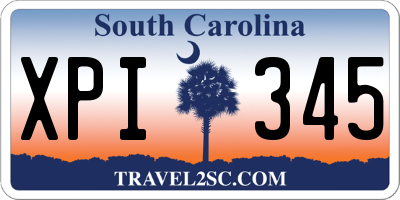 SC license plate XPI345