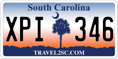 SC license plate XPI346