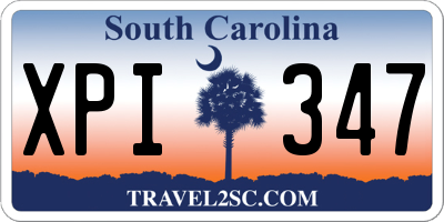 SC license plate XPI347