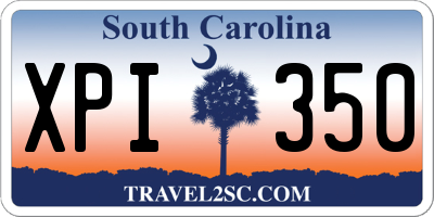 SC license plate XPI350