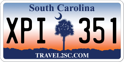 SC license plate XPI351