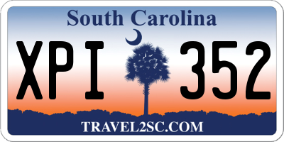 SC license plate XPI352