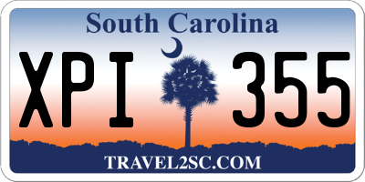 SC license plate XPI355