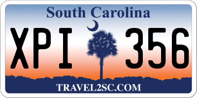 SC license plate XPI356