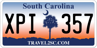 SC license plate XPI357