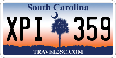 SC license plate XPI359