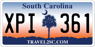 SC license plate XPI361