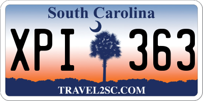 SC license plate XPI363