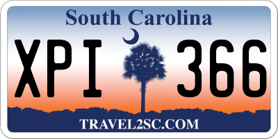 SC license plate XPI366