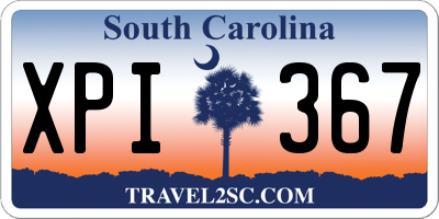 SC license plate XPI367