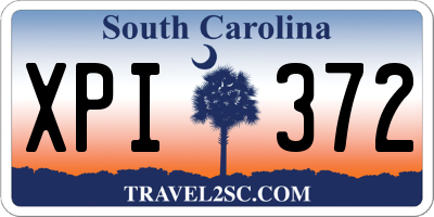 SC license plate XPI372