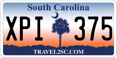 SC license plate XPI375