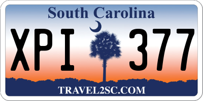 SC license plate XPI377