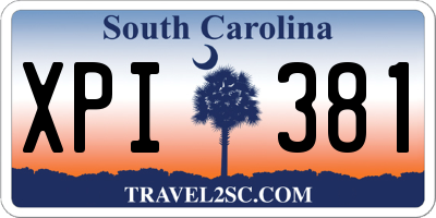 SC license plate XPI381