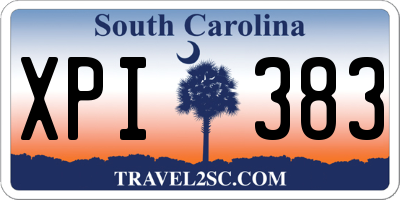SC license plate XPI383